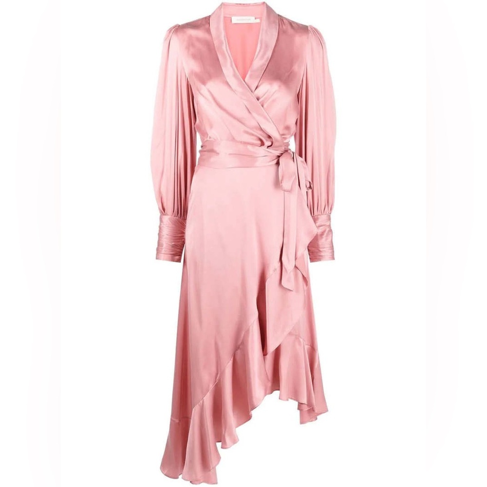 Zimmerman Asymetric Long Sleeve Wrap Dress, Zimmerman size 1 (equivalent to 4-6)